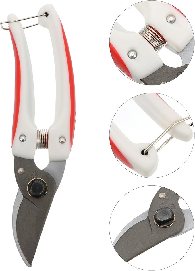 FRCOLOR Garden Pruning Shears Fruit Branch Scissors Heavy-duty Trimming Tool Sharp Steel Blades Tree Branches Shrubs Gardening Hand Tool Outdoor Use