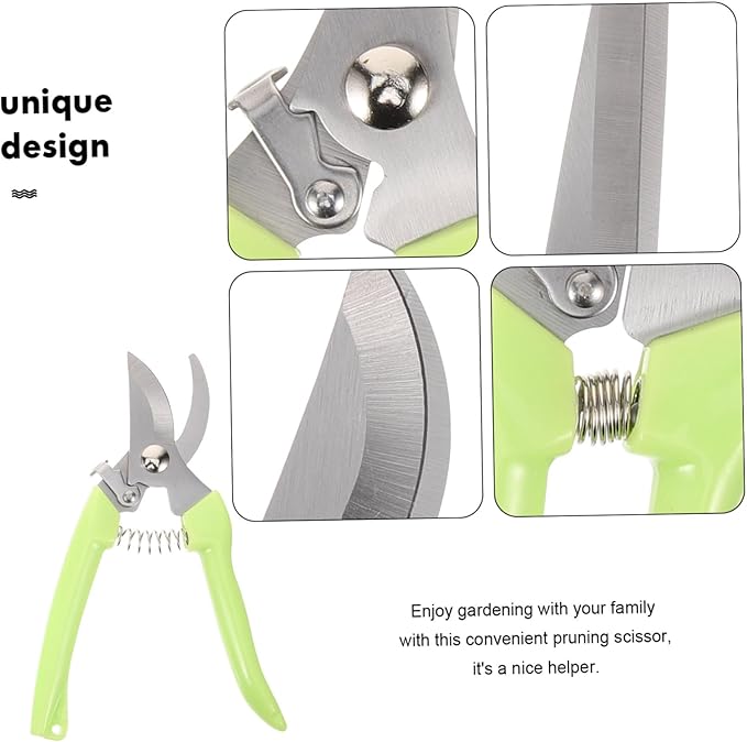 Happyyami 2pcs Garden Pruning Shears Hand Tools for Trimming Plants Flower Scissors Non- Handle Lightweight Gardening Clippers for Branch Shaping