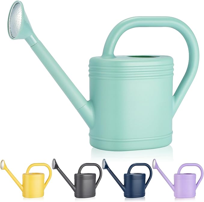 1 Gallon Watering Can for Indoor Plants, Garden Watering Cans for Outdoor Plant House Flower, Modern Plant Watering Can Large Long Spout with Sprinkler Head