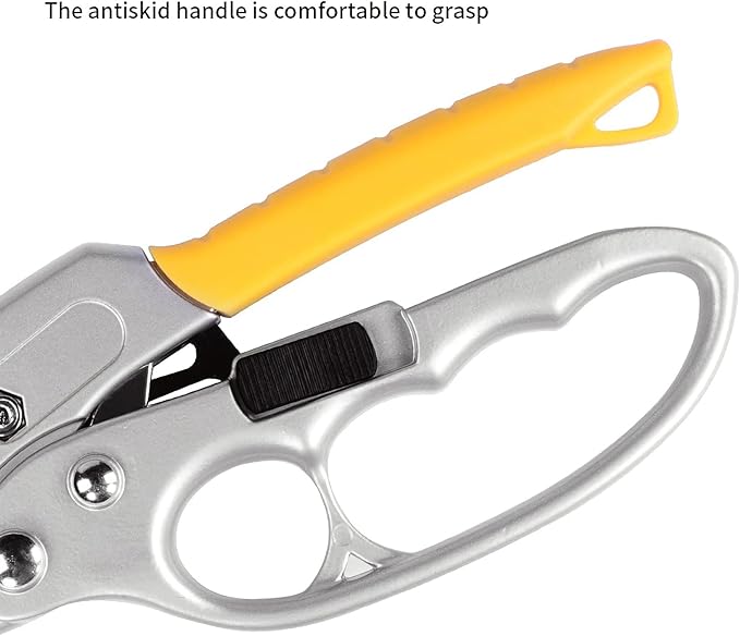 Pruning Scissors Garden Plant Clippers,Bonsai Trimming Rose Pruners Hand Tool Work 3 Times Easier,for Weak Hands, Gardening Gift for Any Occasion,Reinforced Design Handle Garden Shears