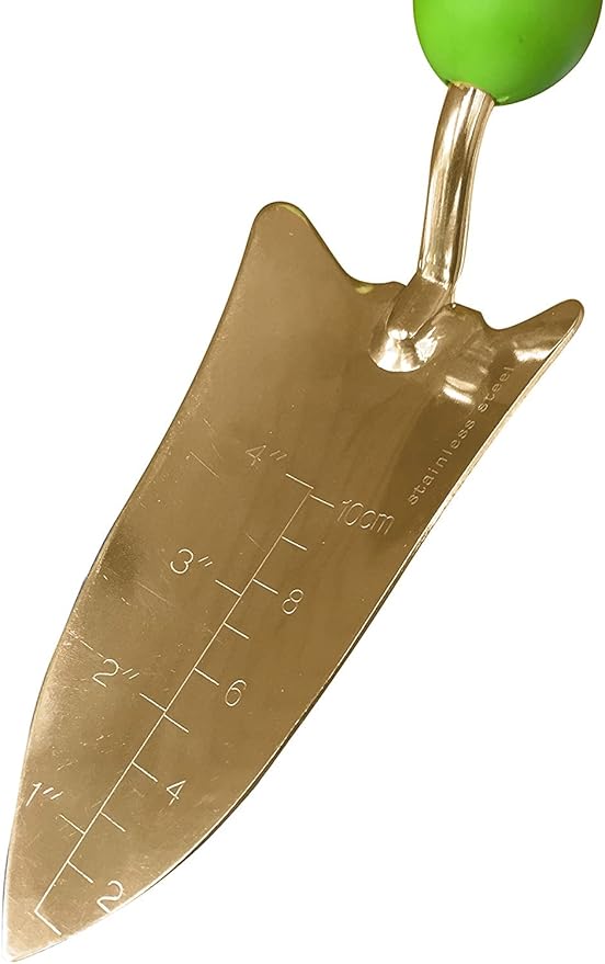 Garden Guru Titanium Transplanter Trowel Shovel - Rust Resistant - Ergonomic Handle - Perfect Hand Shovel Tool for Gardening Weeding Transplanting and Digging in Garden Beds