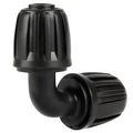 Copadri Drip Irrigation Elbow Fittings, 12 Pieces 1/2'' Dripline Locked Barbed Elbow Connectors for 1/2 Inch Irrigation Tubing (1/2" ID x 0.640" OD) 90 Degree Corner for Garden Sprinkler Systems