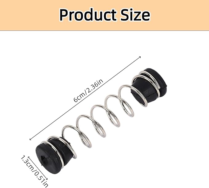 Pruner Spring Replacement Kit 6 Set Replacement Springs with Rubber Base Cap for Hand Pruners Pruning Shears Trimming Snips and Garden Clippers
