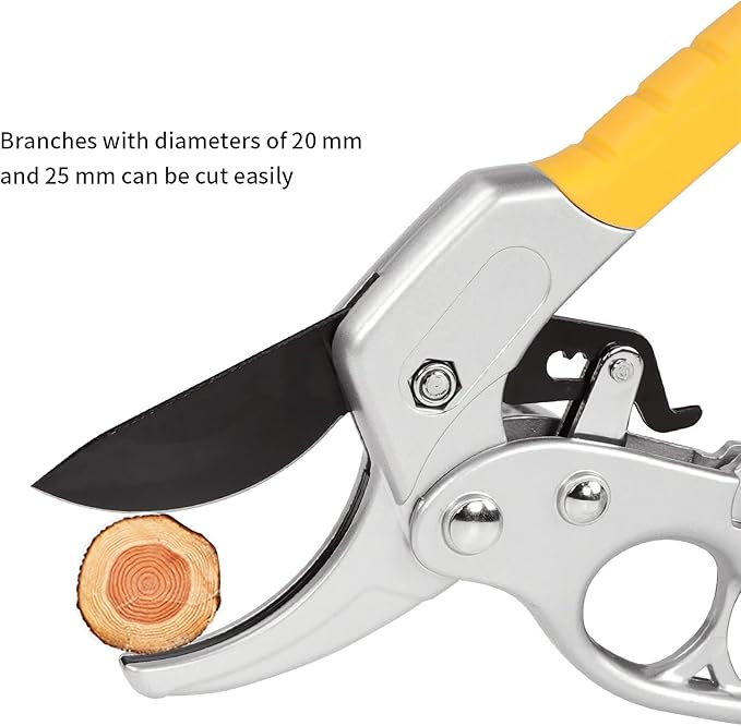 Pruning Scissors Garden Plant Clippers,Bonsai Trimming Rose Pruners Hand Tool Work 3 Times Easier,for Weak Hands, Gardening Gift for Any Occasion,Reinforced Design Handle Garden Shears