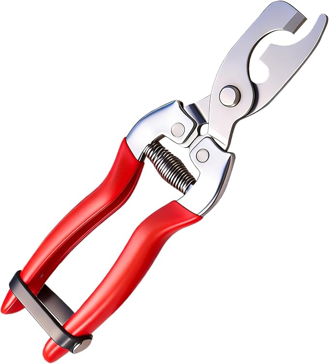 Pruning Shears Clippers, 8.3x3.3cm Stainless Steel Hand Pruner with Rubber Coated Handle, Gardening Tool, for Plant Care, Flower Trimming, Small Branch Cutting