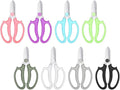 Luxshiny 8pcs Garden Pruning Scissors Set with Handles, Flower Arranging and Fruit Harvesting Shears, Lightweight Trimming Hand Tools for Gardening and Orchard Use