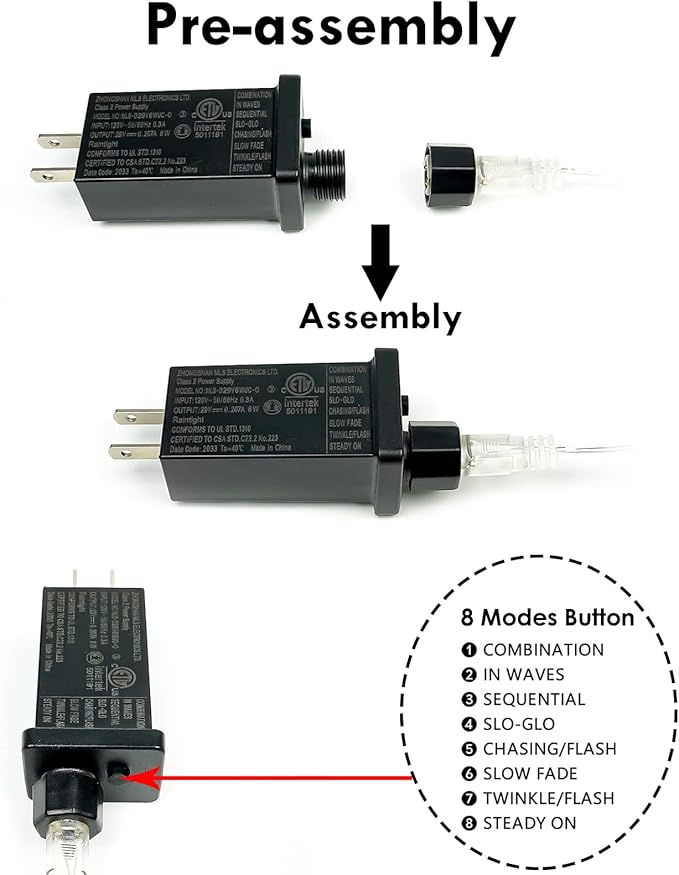 KAQ 115FT 300LED Multi-Colored String Lights Indoor/Outdoor Waterproof with 8 ModesTwinkle Plug in Warm White Lights for Outside Garden Bedroom Christmas Tree Decorations (Multicolor)