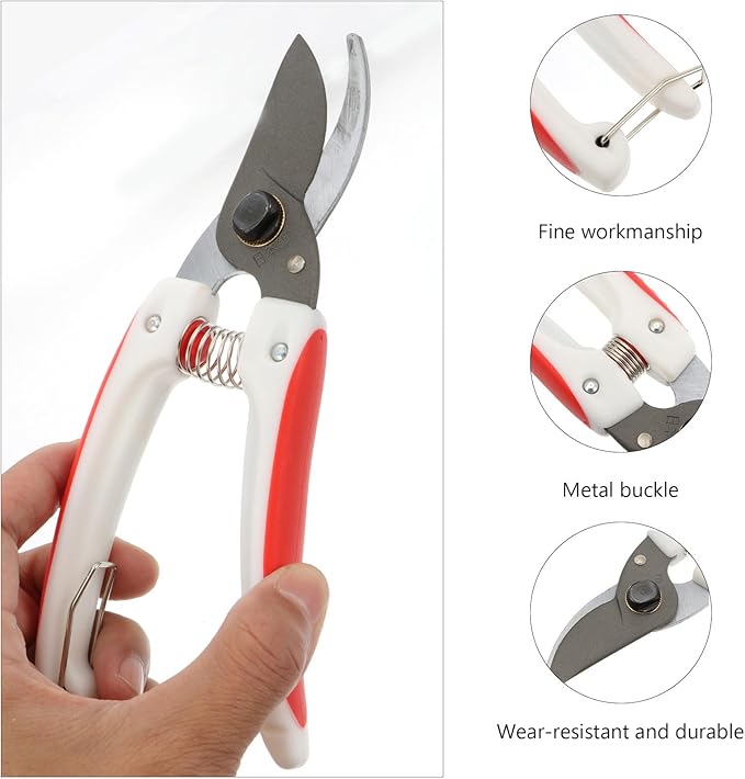 Pruning Shears and Gardening Scissors for Fruit Tree Branch Cutting, Sharp Bypass Pruning Cutter with Ergonomic Handle, Garden Tool for Tree and Plant Trimming in Outdoor