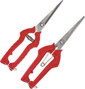 VOSAREA 2pcs Garden Pruning Shears Set with Bypass Blades, Large and Medium Fruit Picking Scissors for Tree Trimming and Bonsai Care, Gardening Hand Tools for Patio and Lawn Maintenance
