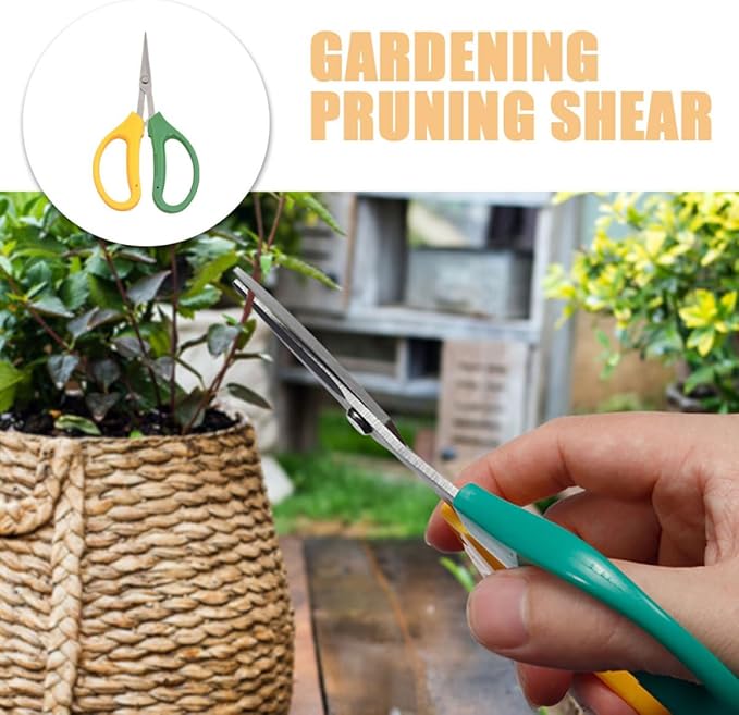 5pcs Stainless Steel Hand Pruning Shears Garden Flower Scissors Heavy Duty Gardening Tools for Fruit Tree Harvesting and Plant Trimming