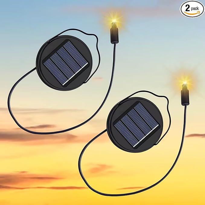 2Pack Solar Lights Replacement Parts with Rechargeable Battery AA 600mAh for Solar Garden Lantern Lights, Patio, Yard Halloween Christmas Decorations