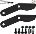 (2-Pack) Alloy Steel Lopper Replacement Blades with Screws Compatible with Garden Loppers – Heavy-Duty Large Pruner Blades for Tree Trimming, Branch Cutting and Gardening Tools – Black