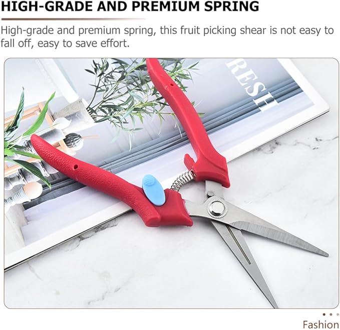 BESTonZON Garden Pruning Shears and Gardening Clippers for Fruit Trimming and Branch Cutting, 1pcs Manual Garden Trimmer Hand Tool for Orchard and Flower Maintenance