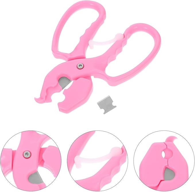 Multi-functional Garden Pruning Shears and Flower Trimming Scissors for Rose Thorn Removal, Spring-return Design with Comfortable Grip, Pink Floral Tool for Gardening and Flower