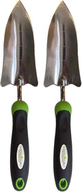 Garden Guru Transplanter Trowel Shovel - Stainless Steel - Rust Resistant - Ergonomic Grip - Perfect Hand Shovel Tool for Gardening Weeding Transplanting and Digging in Garden Beds (2 Pack)