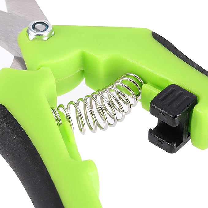 8 Pack 6.5 Inch Gardening Scissors Hand Pruner Pruning with Spring loaded and Straight Blade, Bonsai Pruning Shears for Trimming Garden Herb Plants Flowers