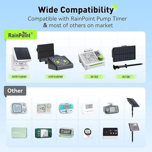 RAINPOINT Quick-Connect 1/4 Drip Irrigation Tubing Adjustable Water Flow Rate Accessories Kit/Expansion Kit Pack for Extra 10 Plants, Dripline Tubing (ID: 1/6” / 4mm & OD: 1/4” / 6mm)