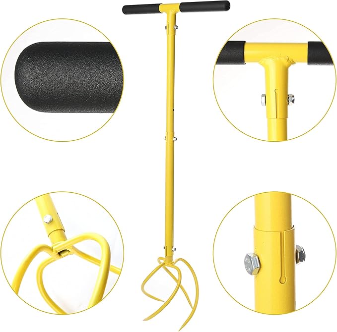 Garden Hand Tiller Garden Claw Twist Tiller Cultivator Tiller Soil Loosener Lawn Aerator Areator Loosen, Rototiller, Garden Bed and Plant Box Cultivator, Garden Tools.