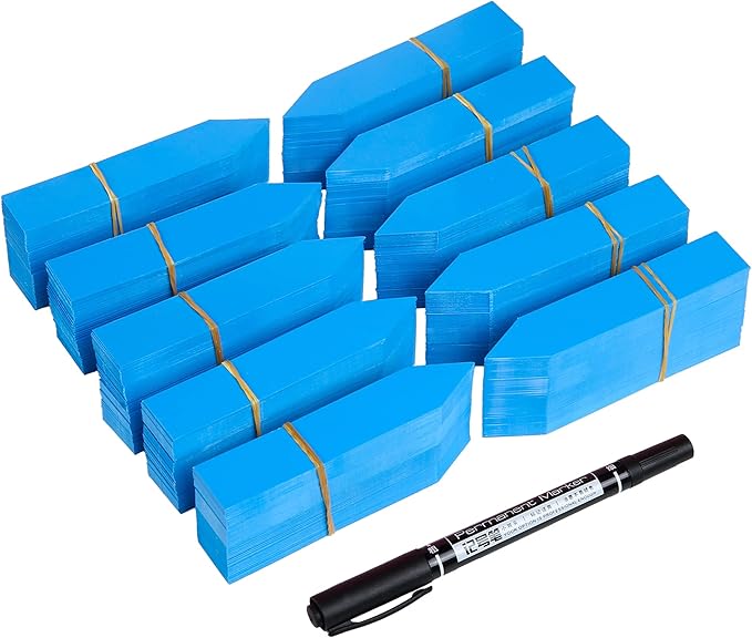 1000 Pcs Plant Tags, 4 Inch Plastic Garden Plant Pot Markers Waterproof Plant Labels, Blue