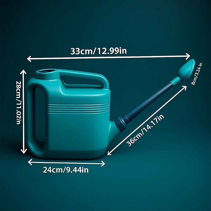 (Pack of 2) 2 Gallon Watering Can for Indoor & Outdoor Plants, Large Capacity Long Spout with Ergonomic Non-Slip Handle, Durable Leak-Proof Plastic, Comfortable Grip, Ideal for Flowers, Vegetables