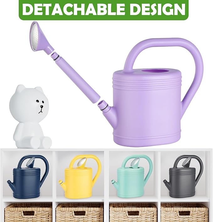 1 Gallon Watering Can for Indoor Plants, Garden Watering Cans for Outdoor Plant House Flower, Modern Plant Watering Can Large Long Spout with Sprinkler Head