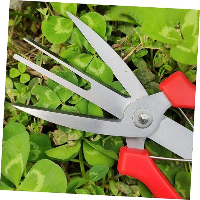 Double Mouth Fruit Scissors Pruning Shear for Gardening and Orchard Use Multi Functional One Handed Garden Tool for Trimming Branches Flowers and Vegetables