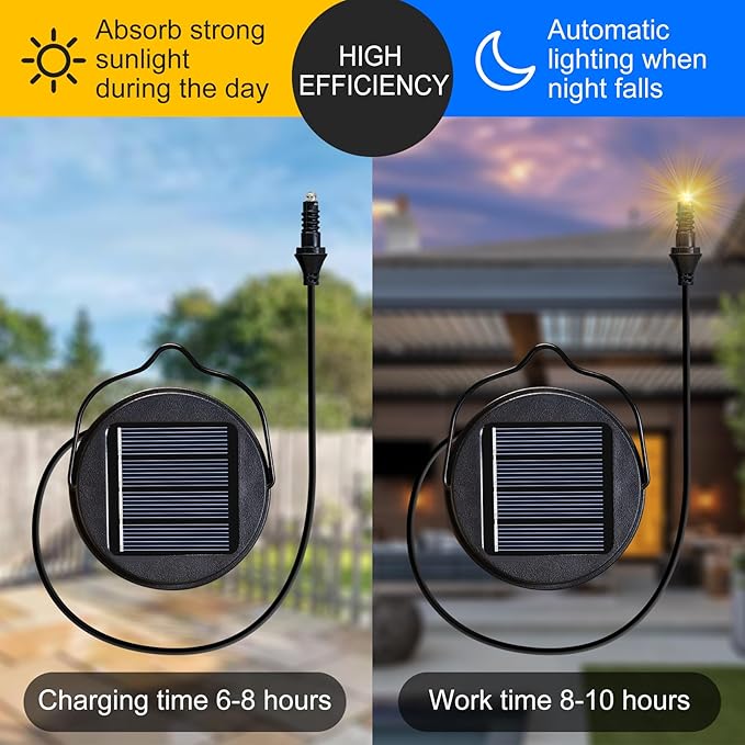 2Pack Solar Lights Replacement Parts with Rechargeable Battery AA 600mAh for Solar Garden Lantern Lights, Patio, Yard Halloween Christmas Decorations