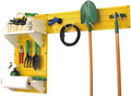 Wall Control Pegboard Garden Supplies Storage and Organization Garden Tool Organizer Kit with Yellow Pegboard and White Accessories