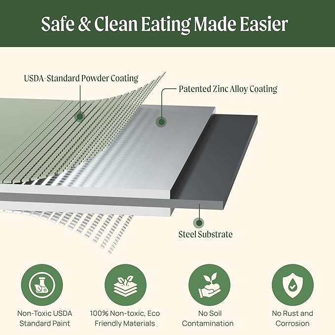 Vego garden Raised Garden Bed Kit, 17" Tall 10 in 1 Modular Metal Planter Box for Vegetables, Flowers, Herbs, Pearl White