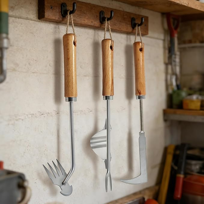 3Pcs Weed Puller Tool, Weeding Tools Gardening Garden Stainless Steel Weeds Removal Tools, Crack Weeder for Yard and Garden