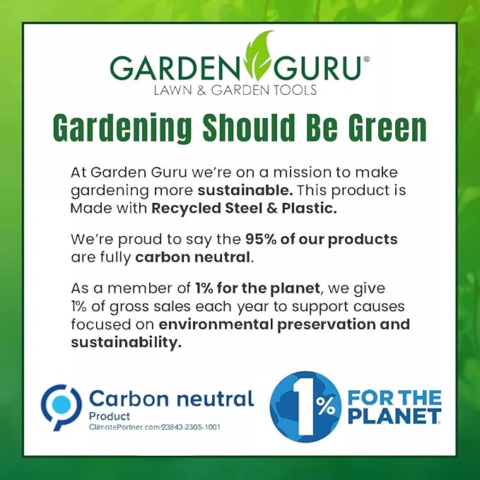 Garden Guru Hand Weeder Fork Tool – Rust Resistant High Carbon Steel – Ergonomic Handle – Great for Planting, Spreading Mulch, Weeding, Loosening & Transplanting Soil (2 Pack)