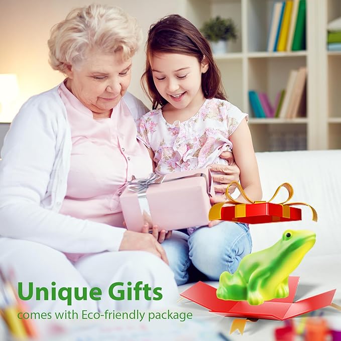 Solar Frog Path Lights Outdoor for Garden Art Decor,6PACKS Frog Easter Yard Decorations,Frog Lights for Housewarming Gifts,Lawn Ornament,Gardening Gifts for Grandma,Women,Mom Day,House Decor