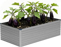 Vengarus 6x3x2FT Galvanized Raised Garden Bed Kit, Deep Root Planter Box for Vegetables, Flowers, Herbs, and Succulents - 269 Gallon Capacity,Silver