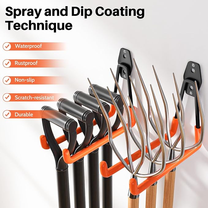 Wallavant Garage Hooks Heavy Duty, 10 Pack Wall Mount Storage Hangers with Extension Cord Holder Organizer, for Power Tool, Garden Tool, Utility, Ladder, Hose and More