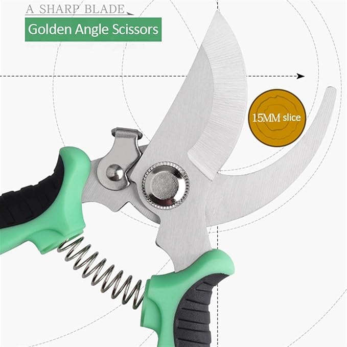 Trimming Tool Anti-Slip Garden Tools Gardening Scissors Grafting Tool Fruit Tree Pruning Shears Bonsai Pruners Garden Shears Cutter Trimmer Suitable for Gardens and lawns