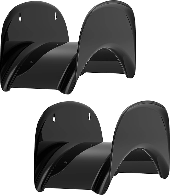 Gardzen 2-Pack Heavy Duty Hose Hanger Wall Mount, Hose Holder, Hook, Rack, Support for Outside, Black