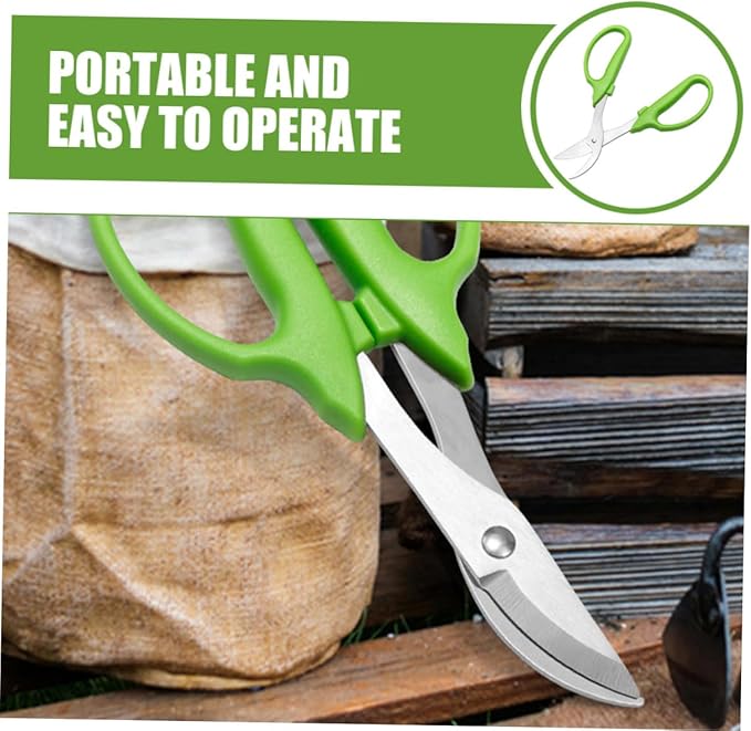 Pruning Shears for Tree Trimming Stainless Steel Garden Pruning Scissors with Long Handle Fruit Picking Tool for Outdoor Gardening and Bonsai Care