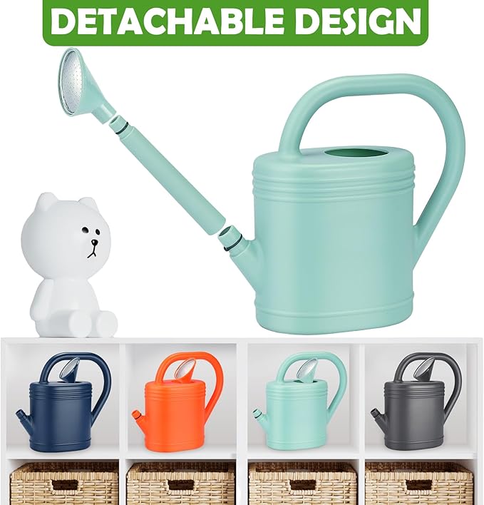 1 Gallon Watering Can for Indoor Plants, Garden Watering Cans for Outdoor Plant House Flower, Modern Plant Watering Can Large Long Spout with Sprinkler Head