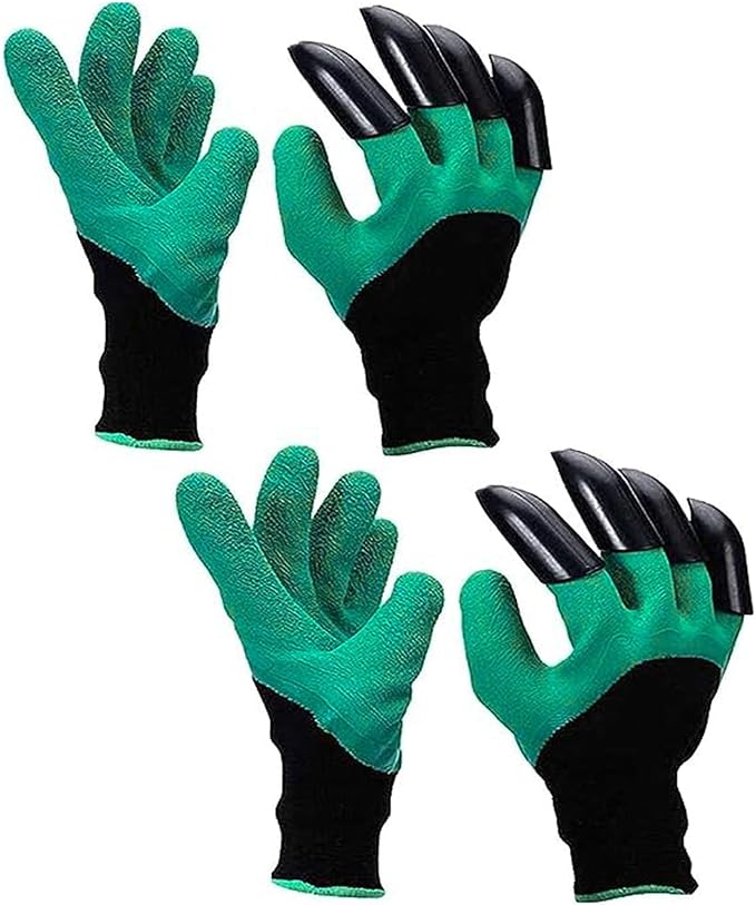 (1 Pair) Unisex Claw Gardening Gloves for Digging in The Garden, Flower Potting, Universal Fit