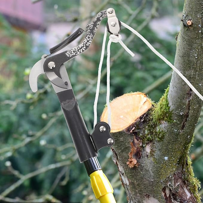 Extendable Garden Shears and Pruning Shears for High Branches, Telescopic Fruit Branch Cutter with Sharp Blade, Gardening Tool for Tree Pruning and Trimming