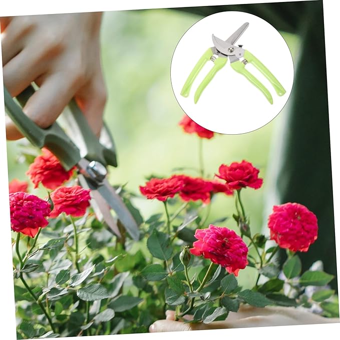 Happyyami 2pcs Garden Pruning Shears Hand Tools for Trimming Plants Flower Scissors Non- Handle Lightweight Gardening Clippers for Branch Shaping