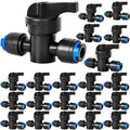 20 Pack 1/4" Drip Irrigation Shut Off Valve, Quick Connect Universal Drip Irrigation Tubing Coupling Valve, Connector Locking Fitting for Sprinkler or Drip Irrigation System