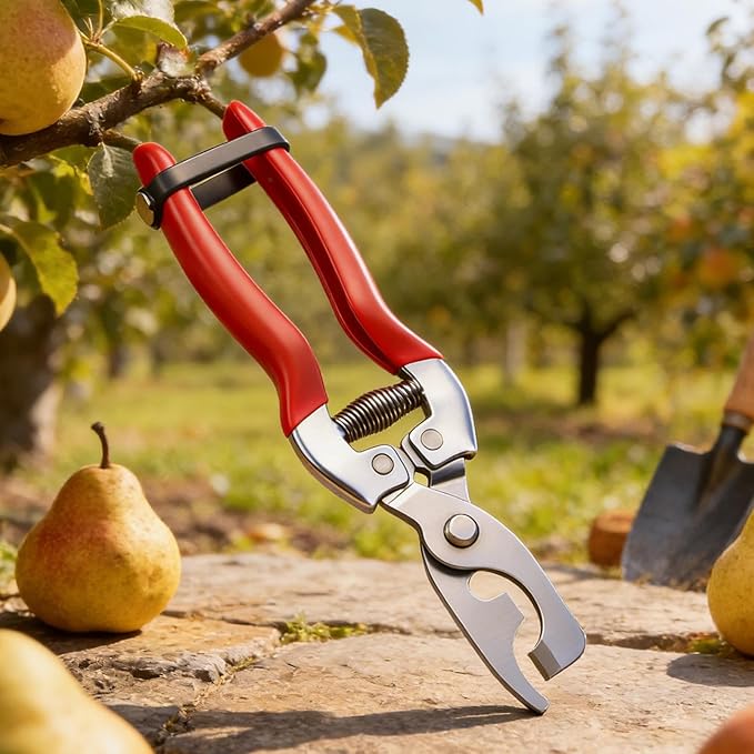 Pruning Shears Clippers, 8.3x3.3cm Stainless Steel Hand Pruner with Rubber Coated Handle, Gardening Tool, for Plant Care, Flower Trimming, Small Branch Cutting