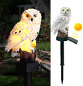 DOUBLE 2 C Solar Garden Light Outdoor, Owl Solar Garden Stake Light, Waterproof Warm White LED Light for Garden, Patio, Yard, Lawn, Walkway Decoration (Owl)