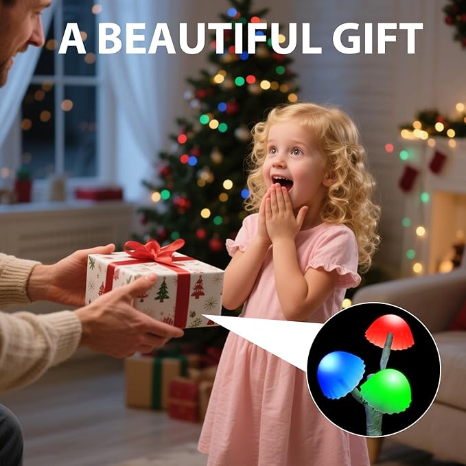 Solar Mushroom Lights Outside for Lawn Decorations - 6PACKS 18LED 8 Lighting Modes Multi-Color Mushrooms Yard Decor for Mom Gifts,Solar Garden Lights for Backyard,Fence,Housewarming Decor