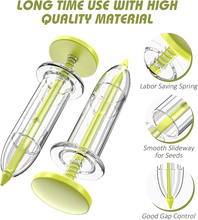 17 Pack Seed Planter Tool, Hand Seeder, Mini Sowing Seed Dispenser Sower, Seedlings Dibber and Widger, Seed Spreader for Planting Vegetables, Flowers