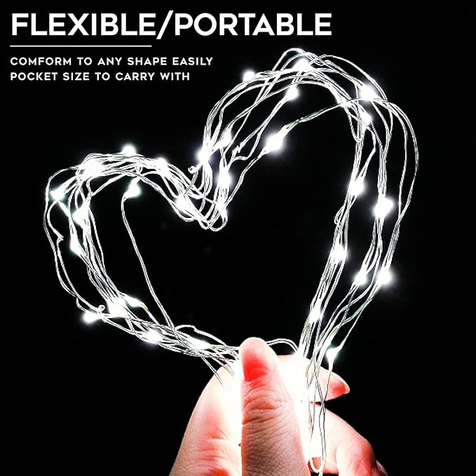 suddus Solar Fairy Lights Outdoor Waterproof, 2 Pack 33ft 100 LED Solar Twinkle Lights, 8 Modes White Solar Christmas Lights for Backyard Trees Patio Deck Garden Birthday Party Wedding Decorations