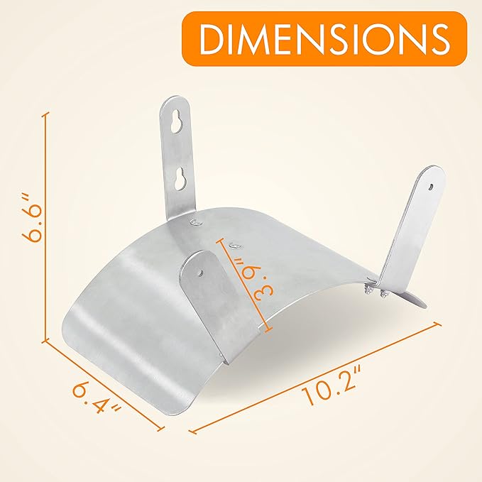 Gardzen Stainless Steel Hose Holder, Wall Mount Garden Hose Bracket Hanger for Outside