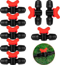 8pc 1/2 inch Irrigation Fittings Anti-Drop Drip Irrigation Valve,Lock Barbed Switch Valve For (1/2" ID x0.6-0.63" OD) Drip Tubing Anti-Drop Drip Irrigation Fittings