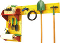 Wall Control Pegboard Garden Supplies Storage and Organization Garden Tool Organizer Kit with Yellow Pegboard and Red Accessories
